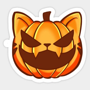 Cat pumpkin Sticker